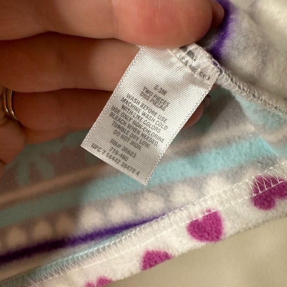 Child of Mine by Carter's Multicolor Hooded Fleece Pullover 0-3 Months - Picture 4 of 5